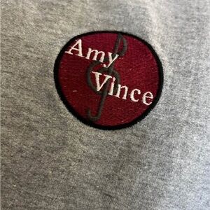Gray Tour Shirt with Amy Grant Vince Gill Embroidered Logo